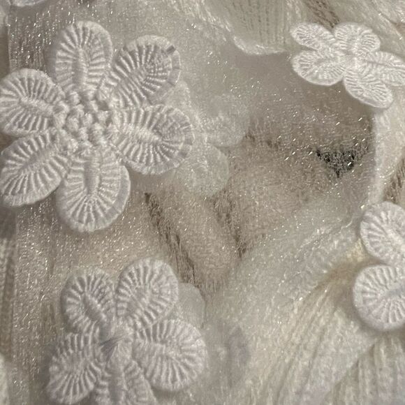 NWOT French Connection Caballo Floral-Lace Sleeve Sweater - Picture 9 of 9